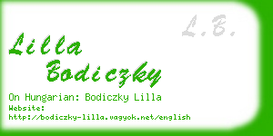 lilla bodiczky business card